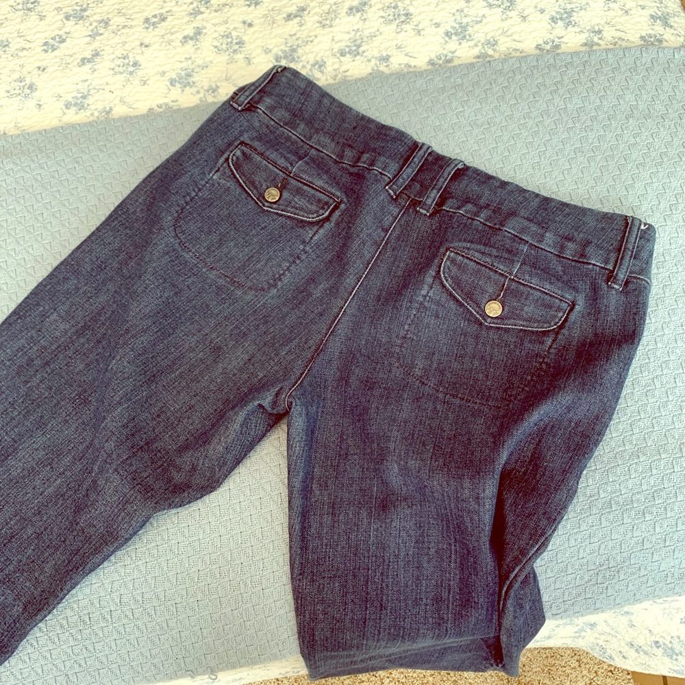 Jeans, low rise, wide leg